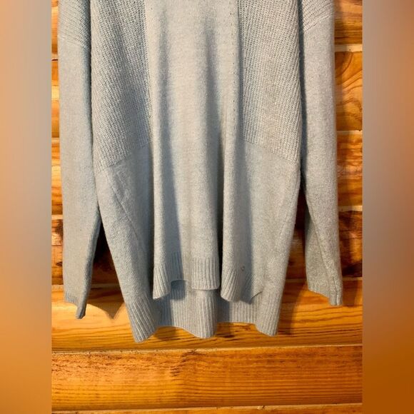 Calvin Klein Light Blue Cowl Neck Tunic Length Oversized Sweater Size Small - Picture 3 of 11